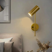 Applique murale LED en laiton doré et noir IP65 — vue 1