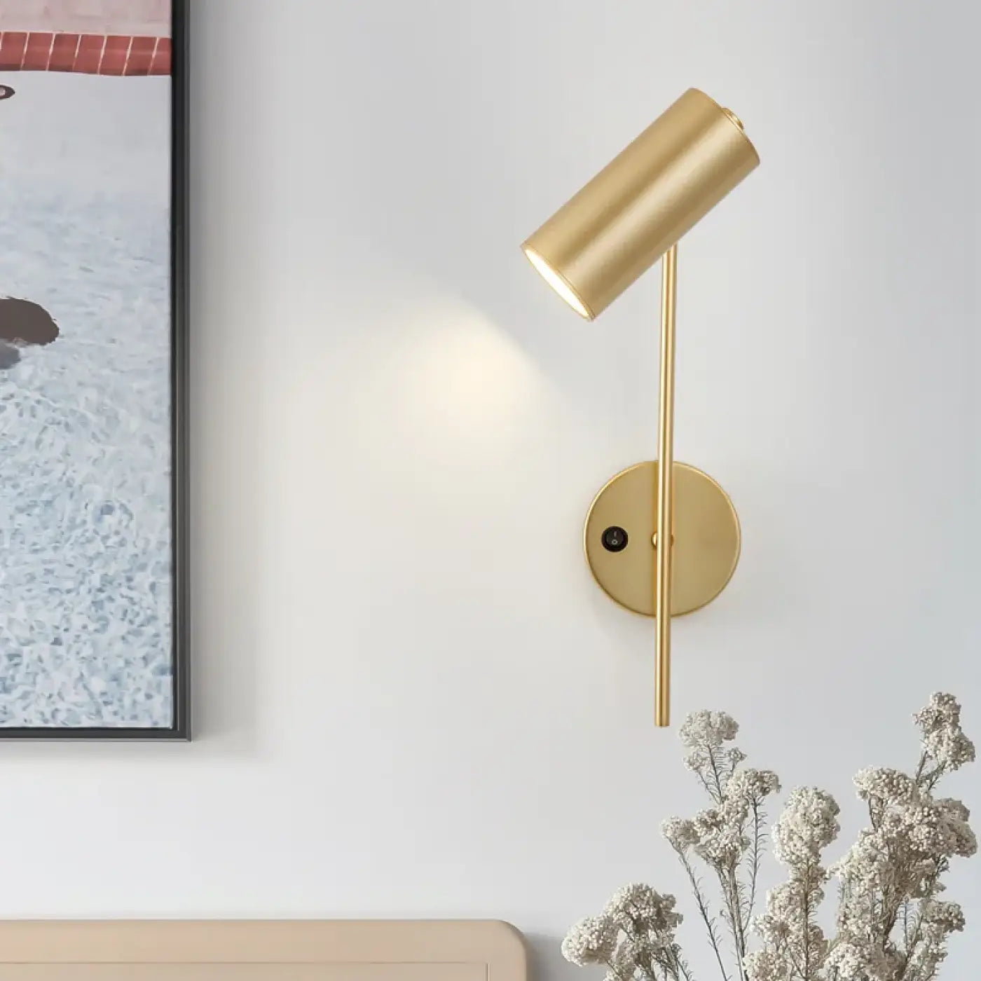 Applique murale LED en laiton doré et noir IP65 — vue 2