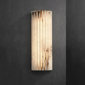 Applique murale LED en marbre blanc art déco à deux lumières — vue 3