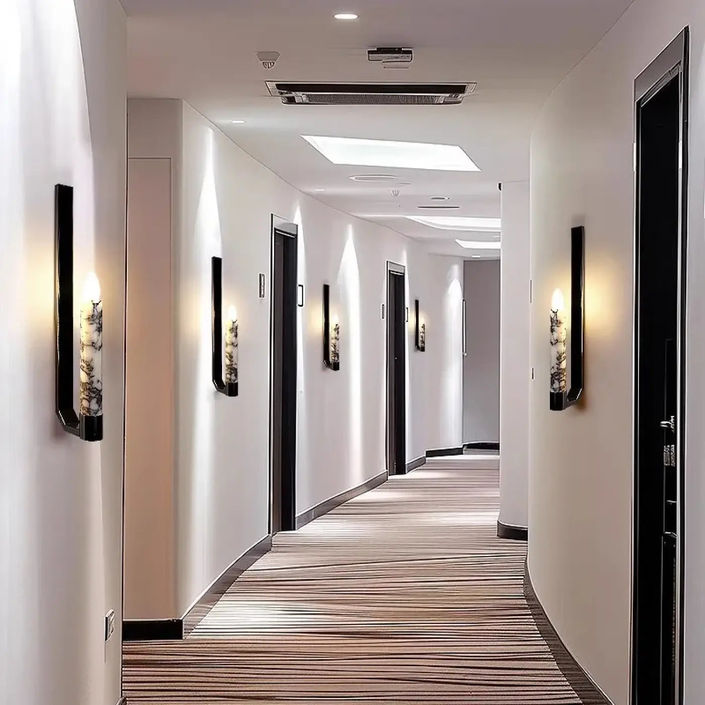 Applique murale LED en marbre blanc ou noir Art Déco — vue 3