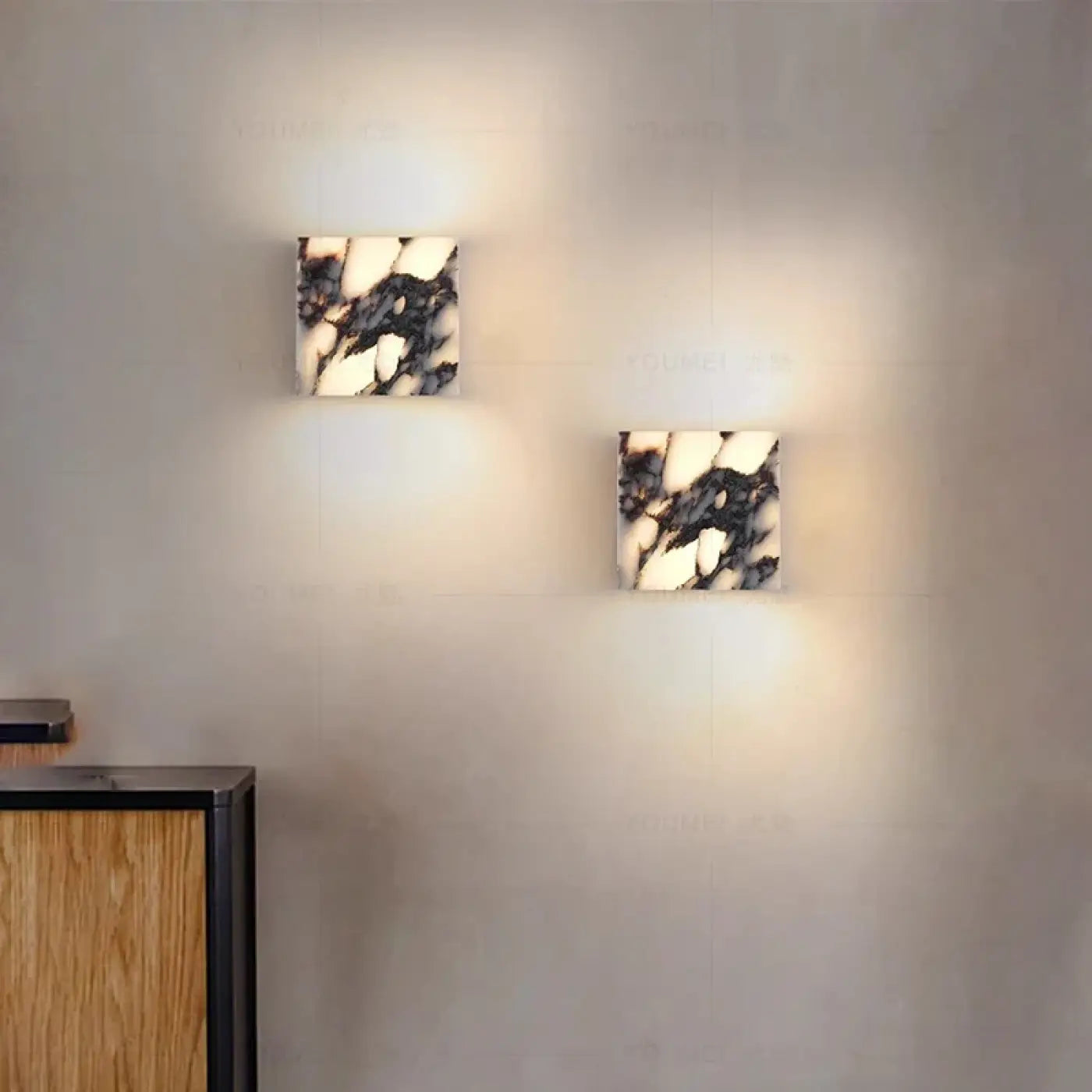Applique murale LED en marbre blanc pour couloir — vue 4