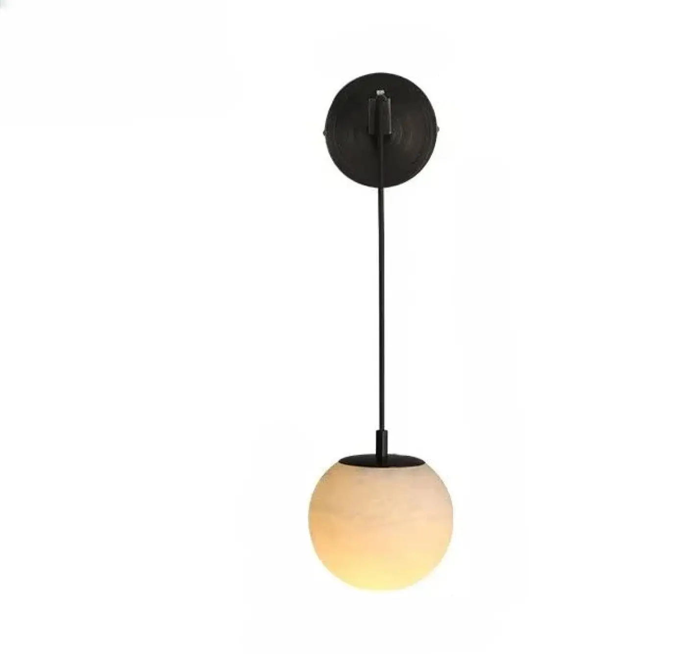 Applique murale LED en marbre doré et noir avec globe — vue 1