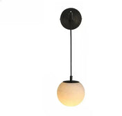 Applique murale LED en marbre doré et noir avec globe — vue 3