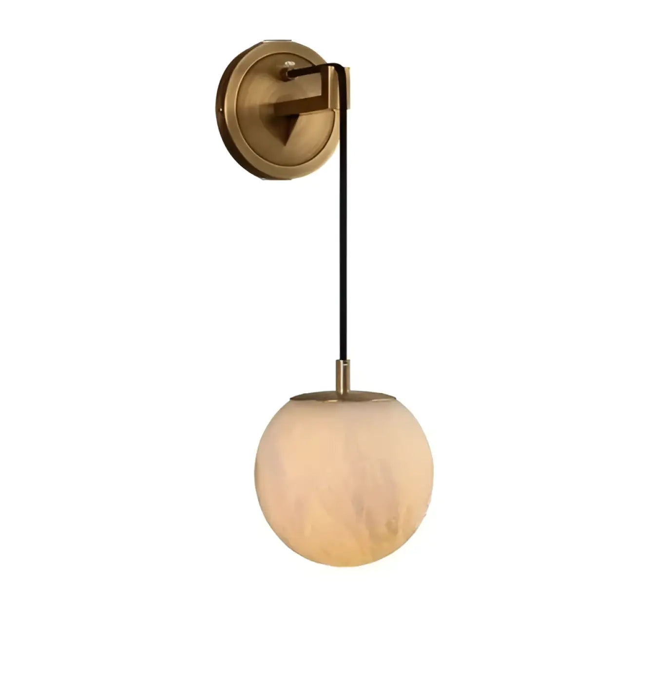 Applique murale LED en marbre doré et noir avec globe — vue 4