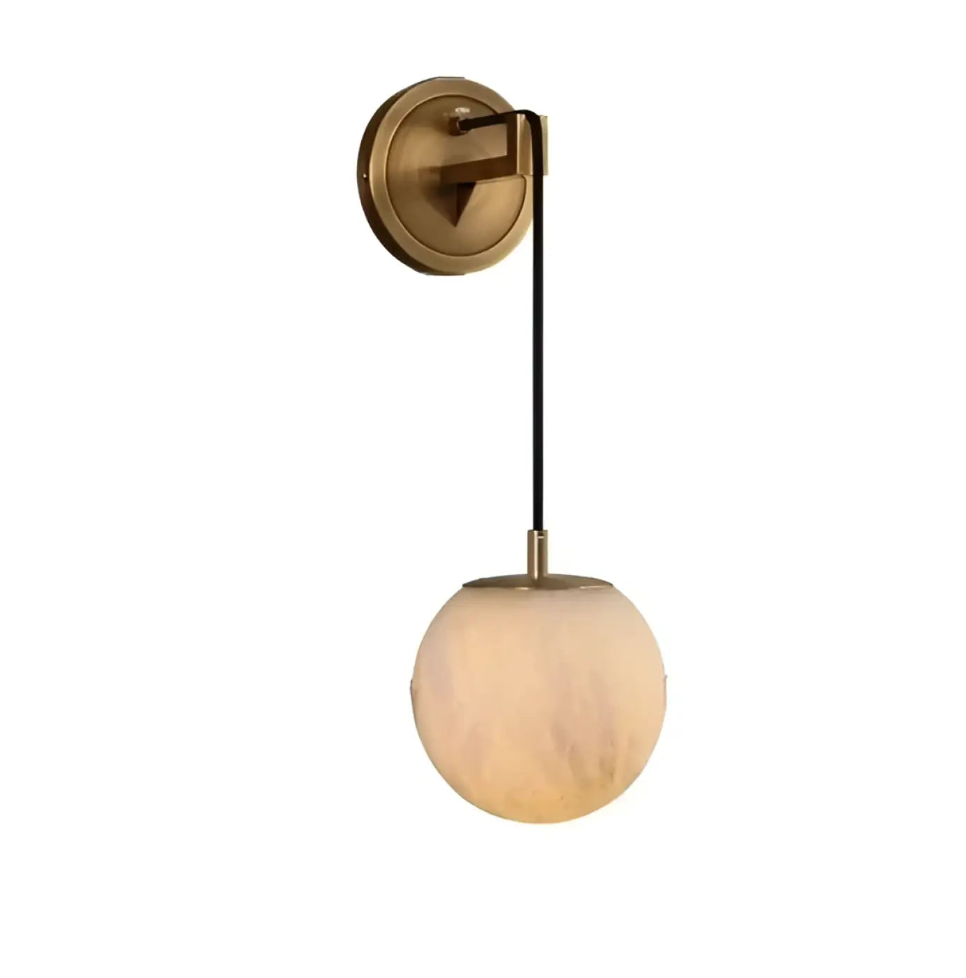 Applique murale LED en marbre doré et noir avec globe — vue 5