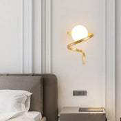 Applique murale LED en métal et verre noir et doré E27 — vue 6