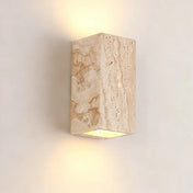 Applique murale LED en pierre beige carrée minimaliste — vue 5