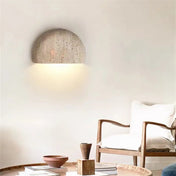 Applique murale LED en pierre et acrylique beige scandinave — vue 1