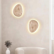Applique murale LED en pierre et acrylique beige scandinave — vue 6