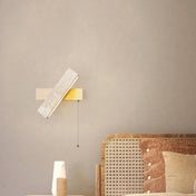 Applique murale LED en pierre et bois beige câble ajustable — vue 12