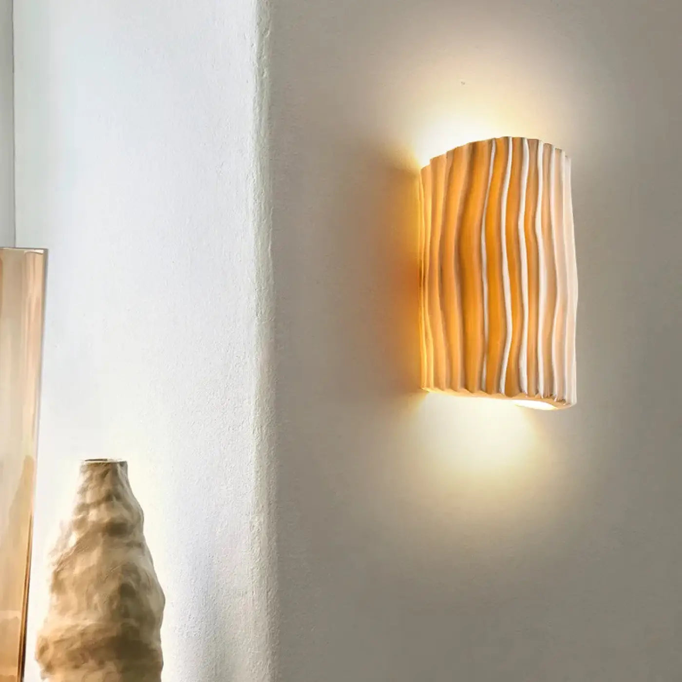 Applique murale LED en résine beige G9 luminosité ajustable — vue 1