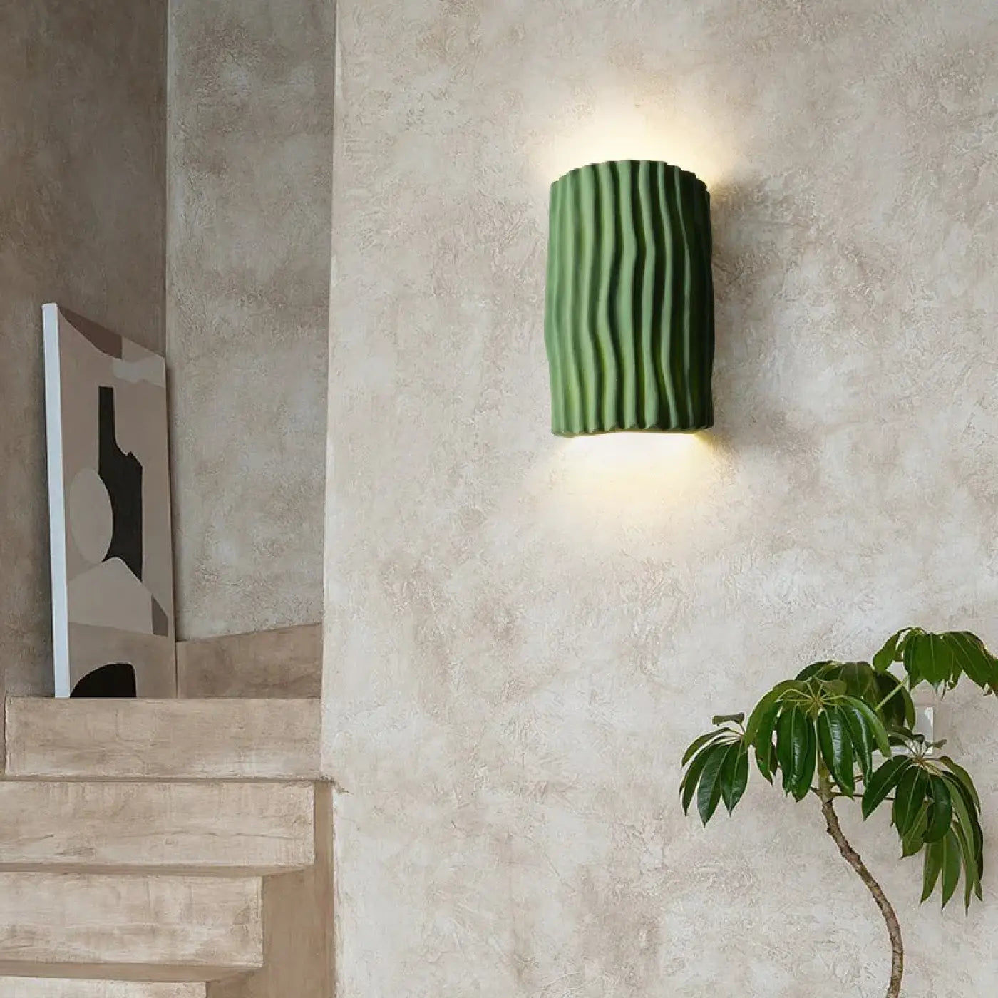 Applique murale LED en résine beige G9 luminosité ajustable — vue 4