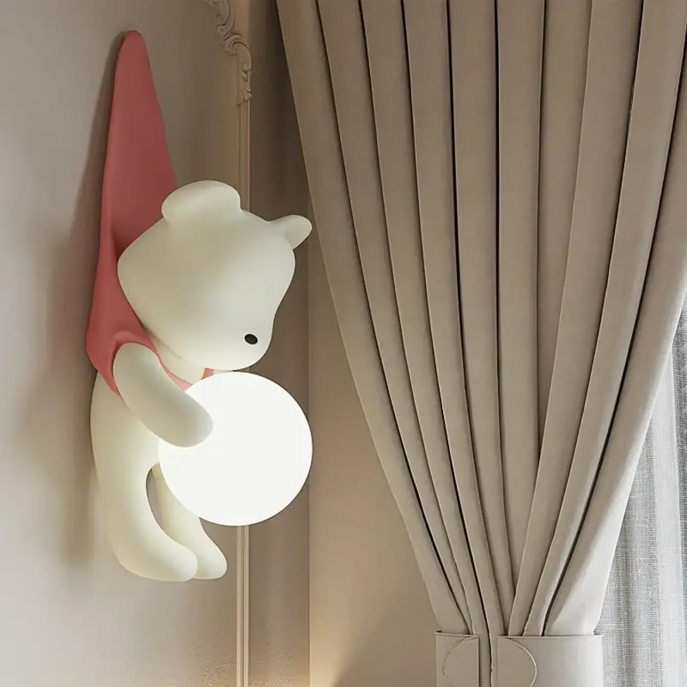 Applique murale LED en résine jaune et rose originale — vue 3