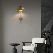 Applique murale LED en verre ambré IP65 style scandinave — vue 2