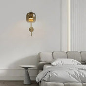 Applique murale LED en verre ambré IP65 style scandinave — vue 3