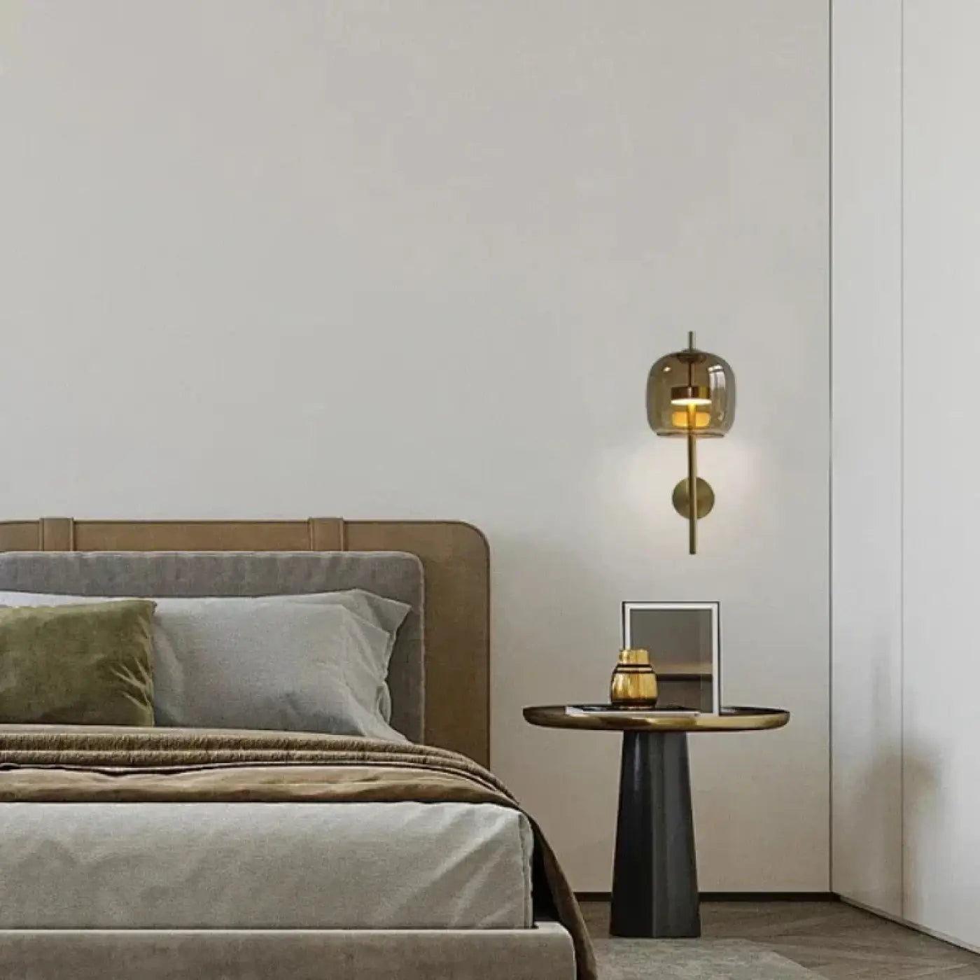 Applique murale LED en verre ambré IP65 style scandinave — vue 6