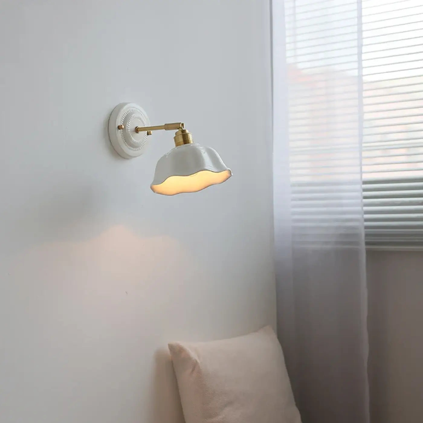 Applique murale LED en verre blanc style vintage IP65 — vue 1