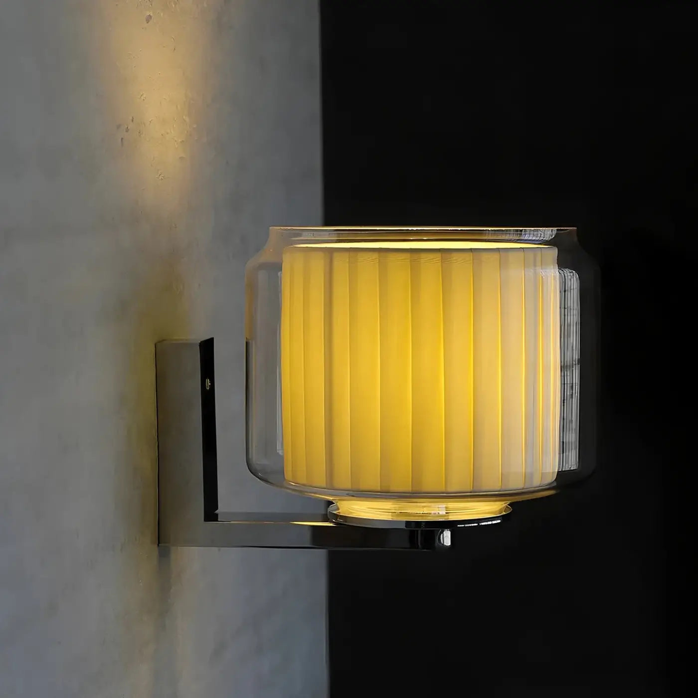 Applique murale LED en verre strié et métal doré — vue 5