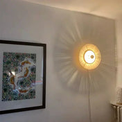 Applique murale LED fibre naturelle et métal vintage — vue 3