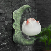 Applique murale LED fleur de lotus rose et vert E27 — vue 2