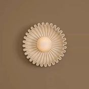 Applique murale LED florale en acrylique blanc et noir — vue 1