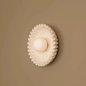 Applique murale LED florale en acrylique blanc et noir — vue 2