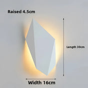 Applique murale LED géométrique en métal noir ou blanc — vue 10