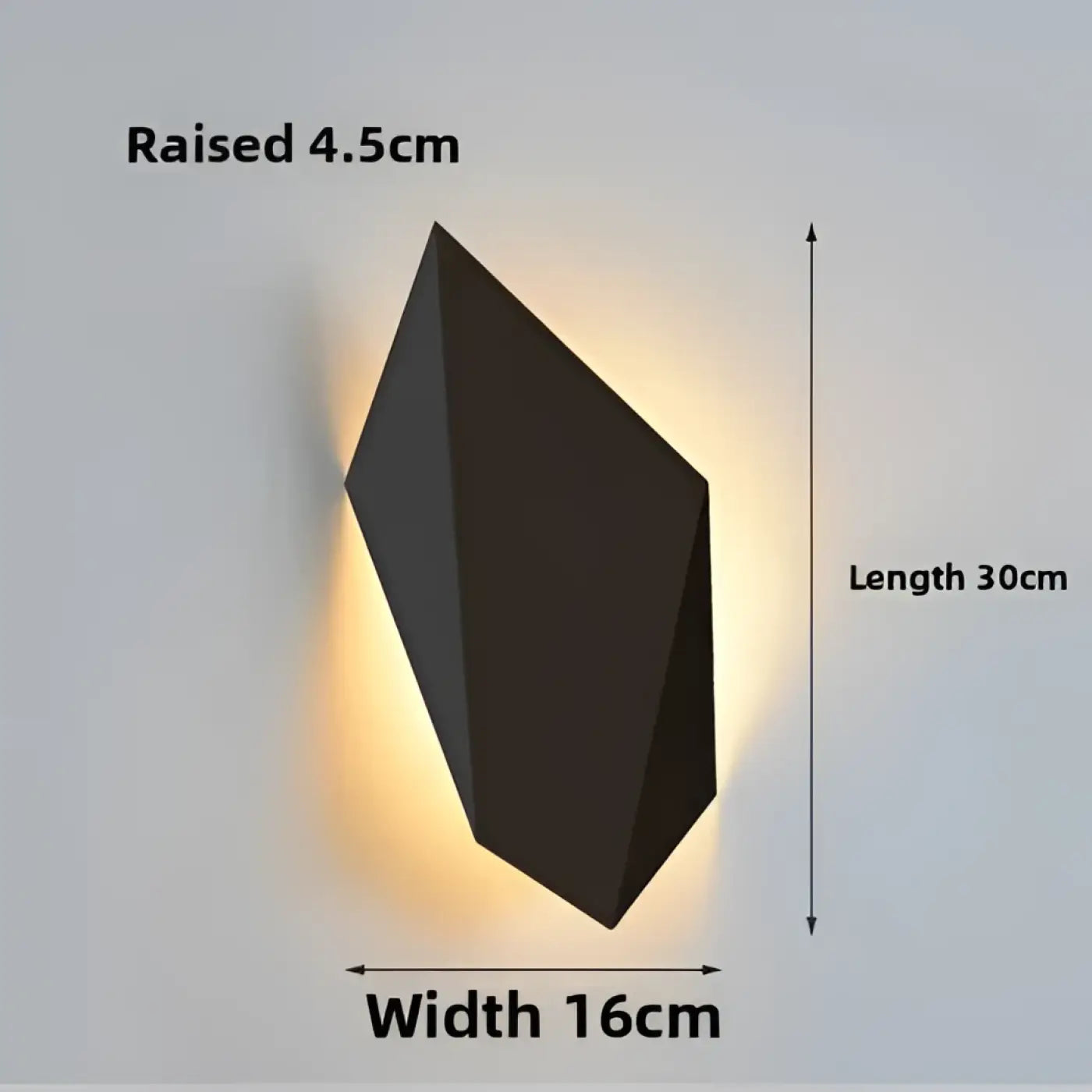 Applique murale LED géométrique en métal noir ou blanc — vue 11