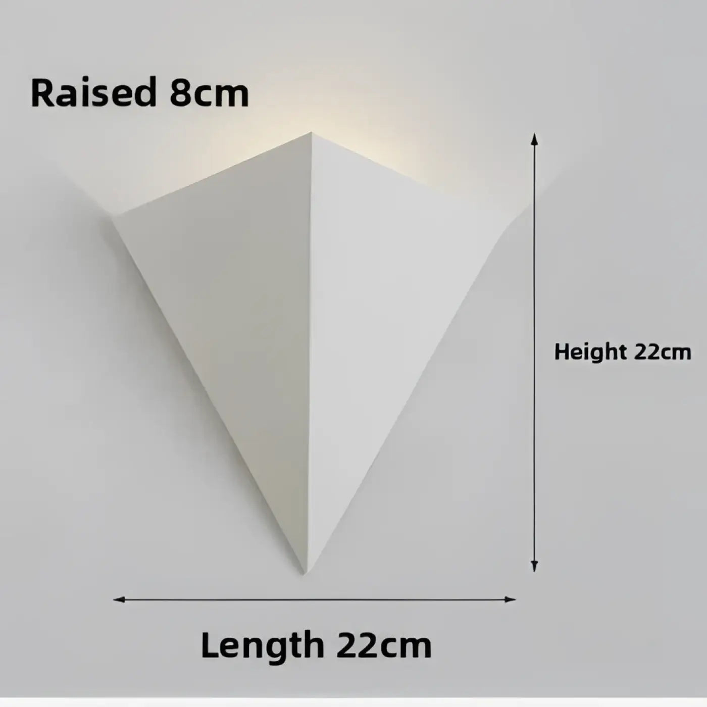 Applique murale LED géométrique en métal noir ou blanc — vue 8