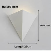 Applique murale LED géométrique en métal noir ou blanc — vue 8