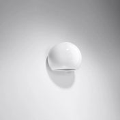 Applique murale LED globe en verre et céramique blanche — vue 2