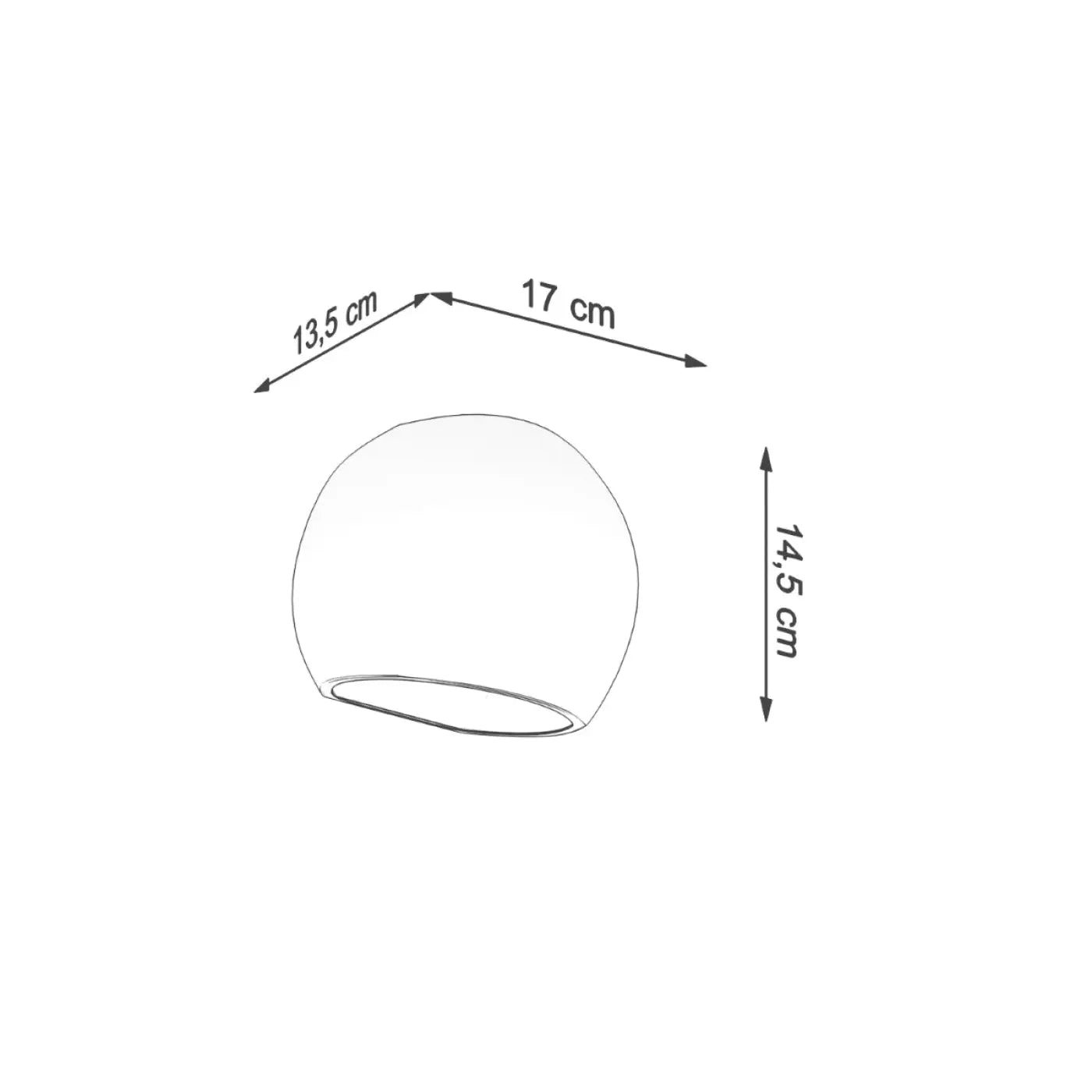 Applique murale LED globe en verre et céramique blanche — vue 7