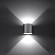 Applique murale LED grise G9 aluminium blanc froid 4000K — vue 1