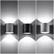 Applique murale LED grise G9 aluminium blanc froid 4000K — vue 3