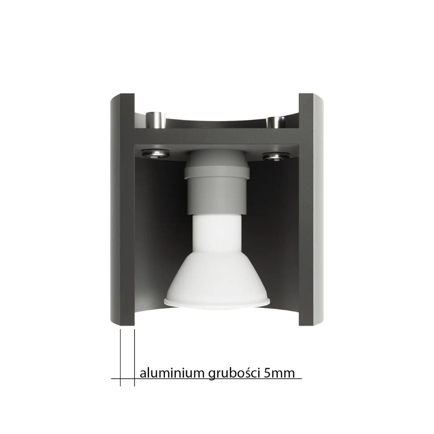 Applique murale LED grise G9 aluminium blanc froid 4000K — vue 5