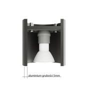 Applique murale LED grise G9 aluminium blanc froid 4000K — vue 5