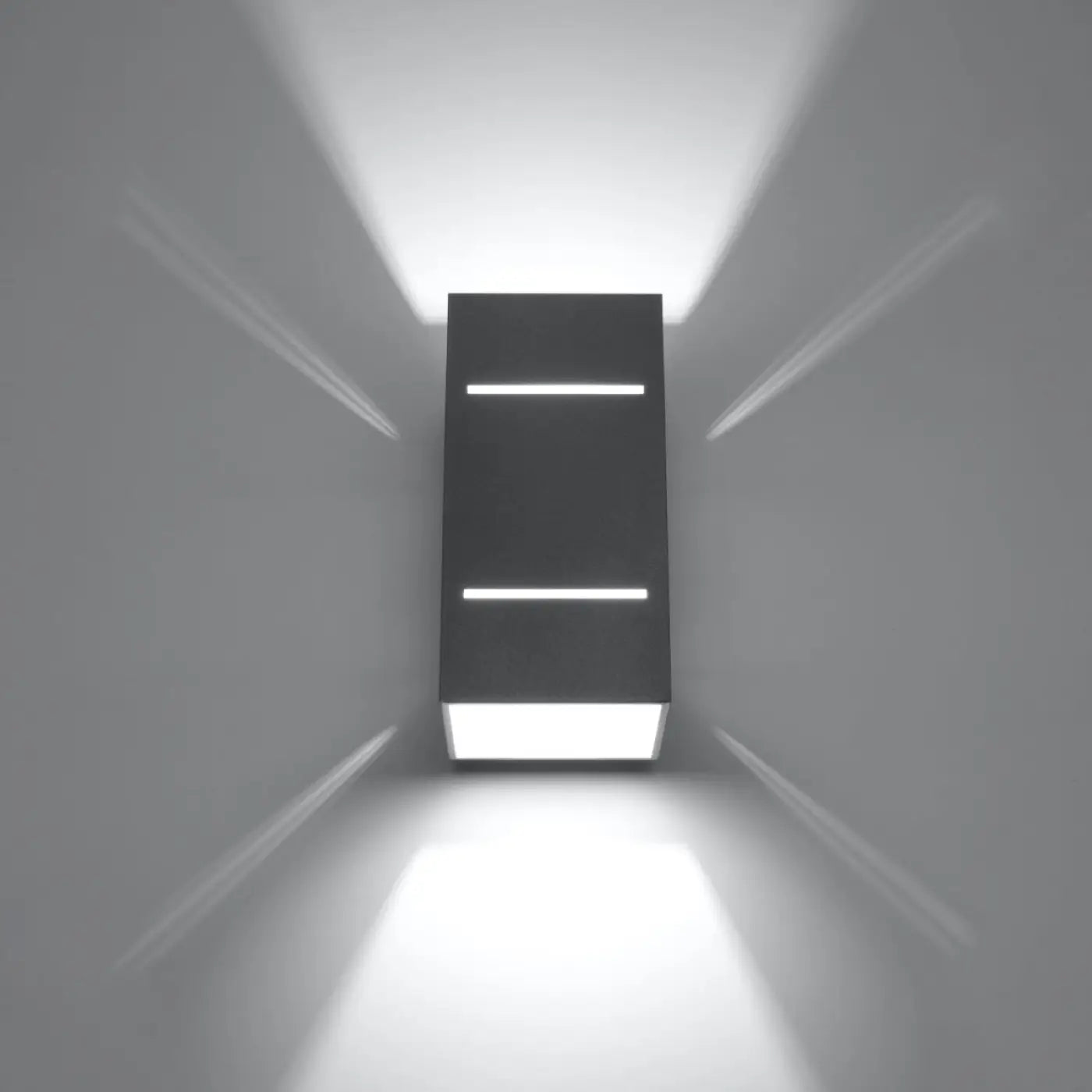 Applique murale LED grise rectangulaire en aluminium G9 — vue 1