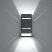 Applique murale LED grise rectangulaire en aluminium G9 — vue 1