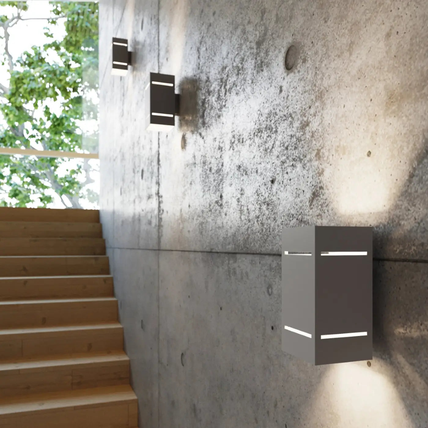 Applique murale LED grise rectangulaire en aluminium G9 — vue 5