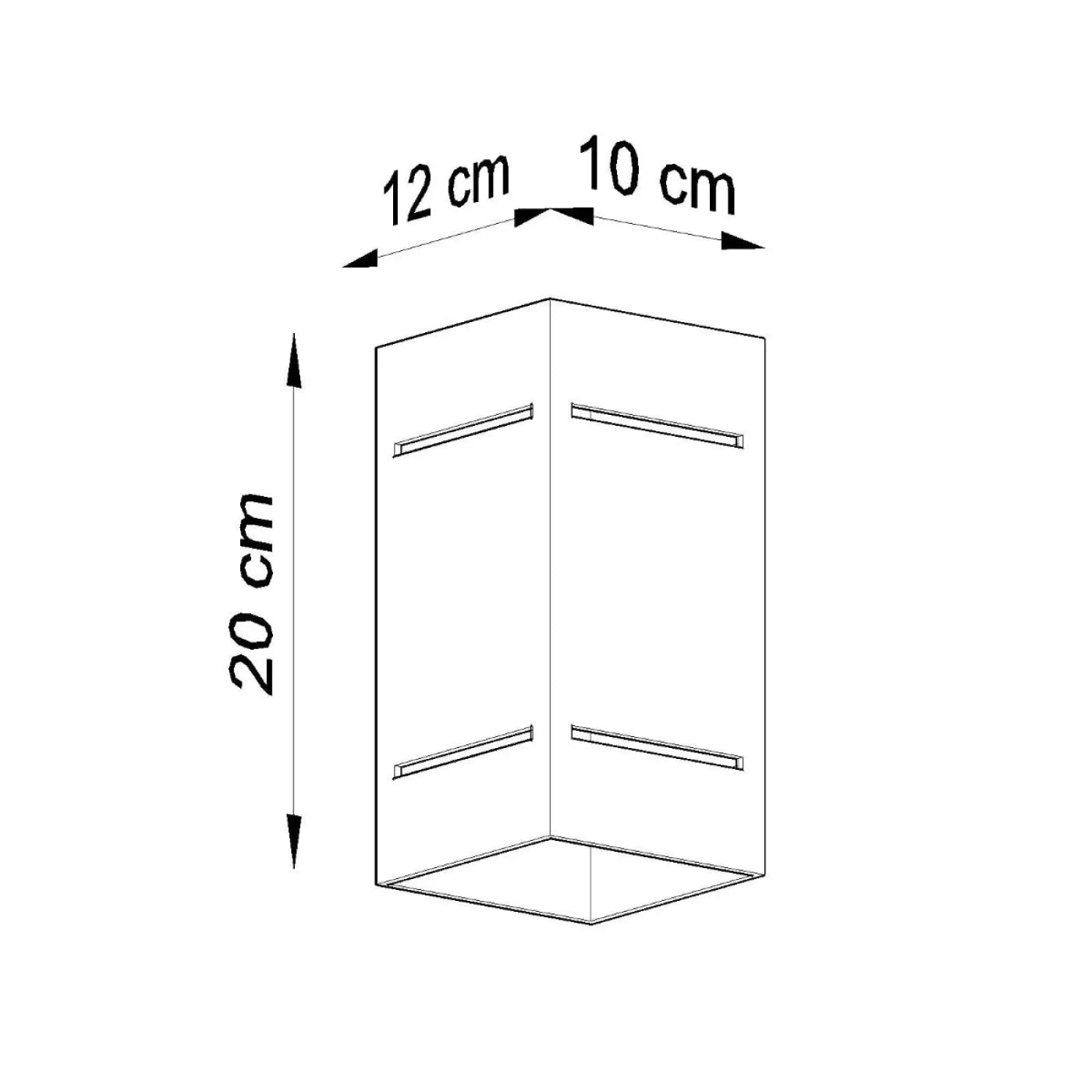 Applique murale LED grise rectangulaire en aluminium G9 — vue 8