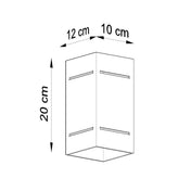 Applique murale LED grise rectangulaire en aluminium G9 — vue 8