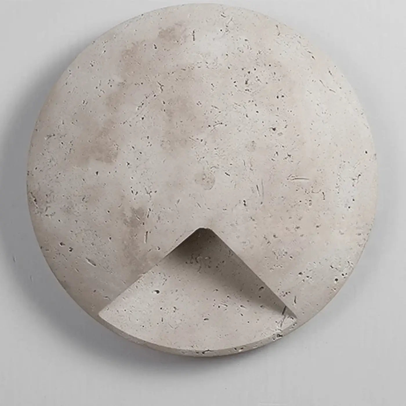 Applique murale LED grise ronde en pierre pour couloir — vue 4