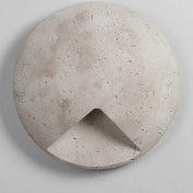Applique murale LED grise ronde en pierre pour couloir — vue 4