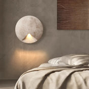 Applique murale LED grise ronde en pierre pour couloir — vue 5