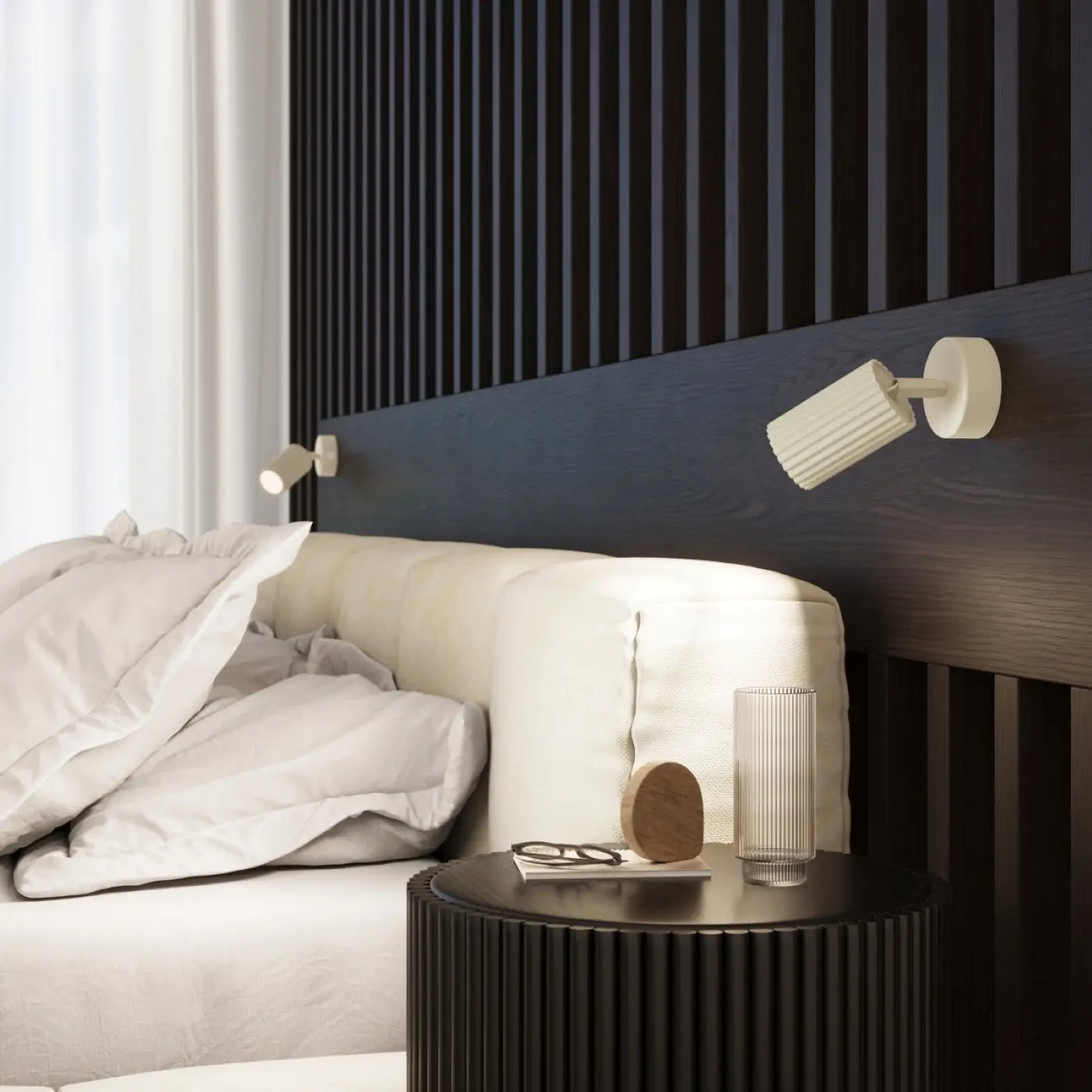 Applique murale LED GU10 en aluminium beige style épuré — vue 8