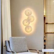 Applique murale LED horizontale en verre structuré blanc — vue 3