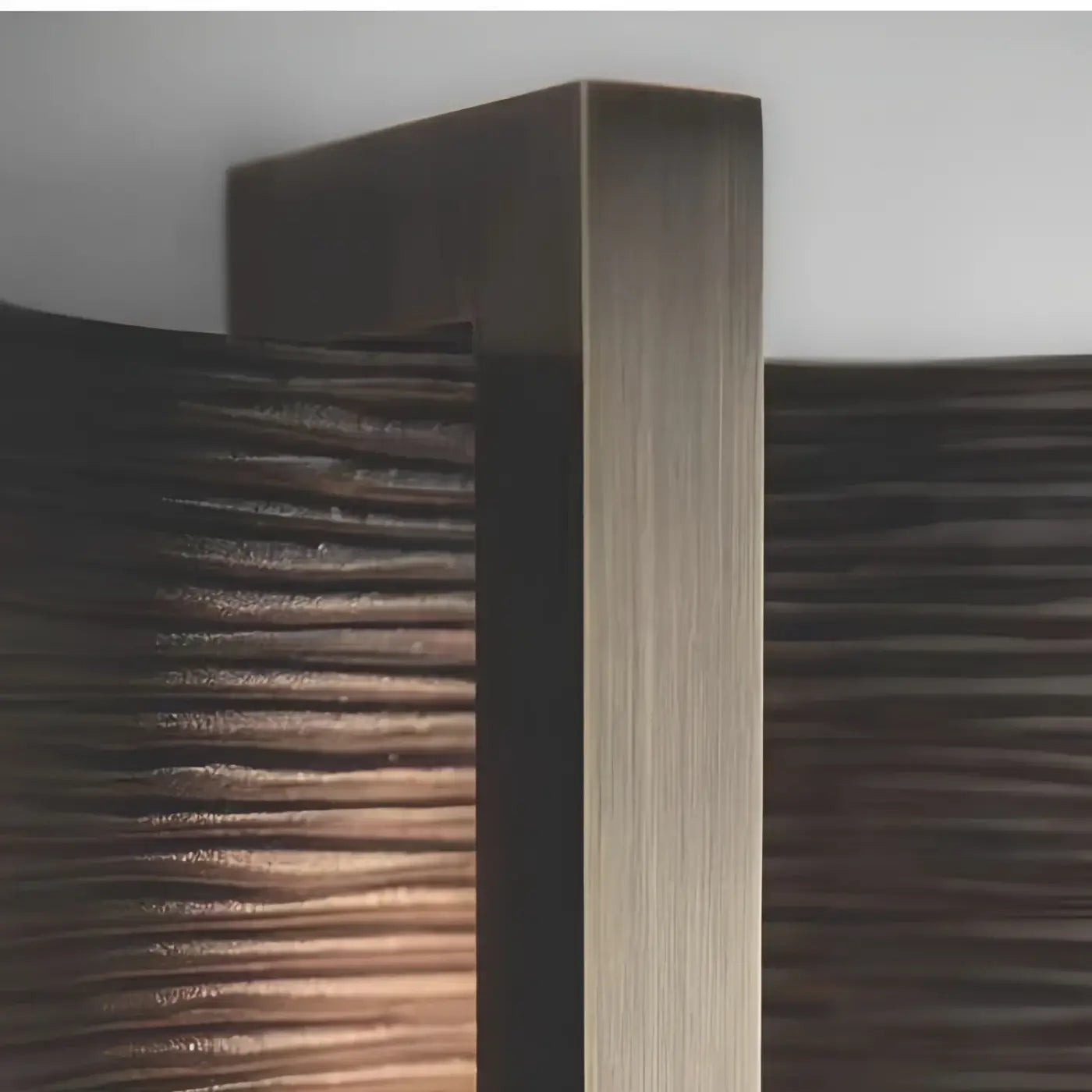 Applique murale LED industrielle bronze métal et acrylique — vue 1