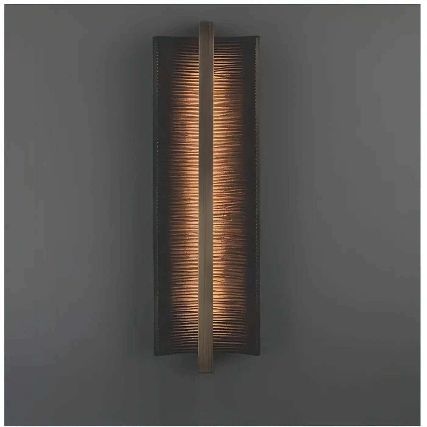 Applique murale LED industrielle bronze métal et acrylique — vue 2