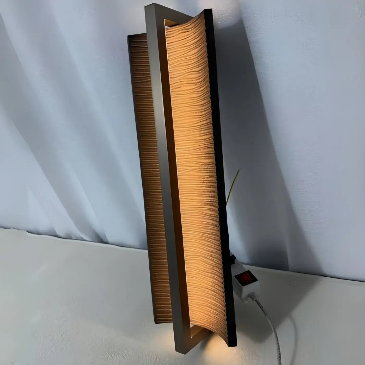 Applique murale LED industrielle bronze métal et acrylique — vue 4