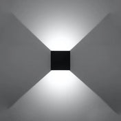 Applique murale LED intégrée aluminium noir IP54 — vue 1